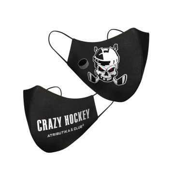 10003 Маска Crazy Hockey, черн. M (ТМ ATRIBUTIKA&CLUB)